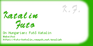 katalin futo business card